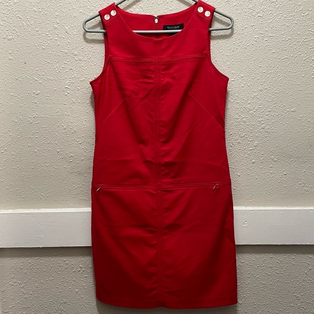 White House Black Market Red Sheath Dress